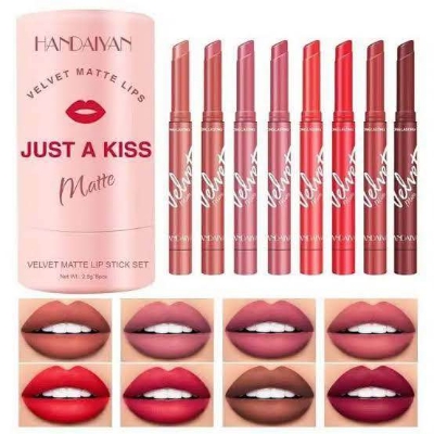 Picture of Handaiyan Just A kiss Moisturizing Brightening Velvet Matte Lip Stick Set – 8 pcs