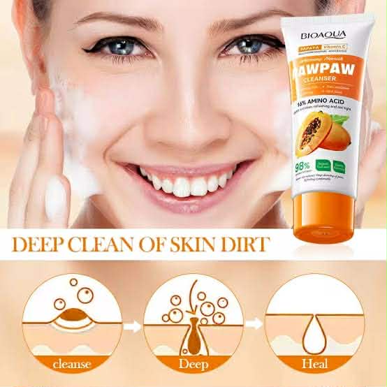 Picture of BIOAQUA papaya Vitamin C Whitning & Nourish PAWPAW Face Cleanser- 100gm