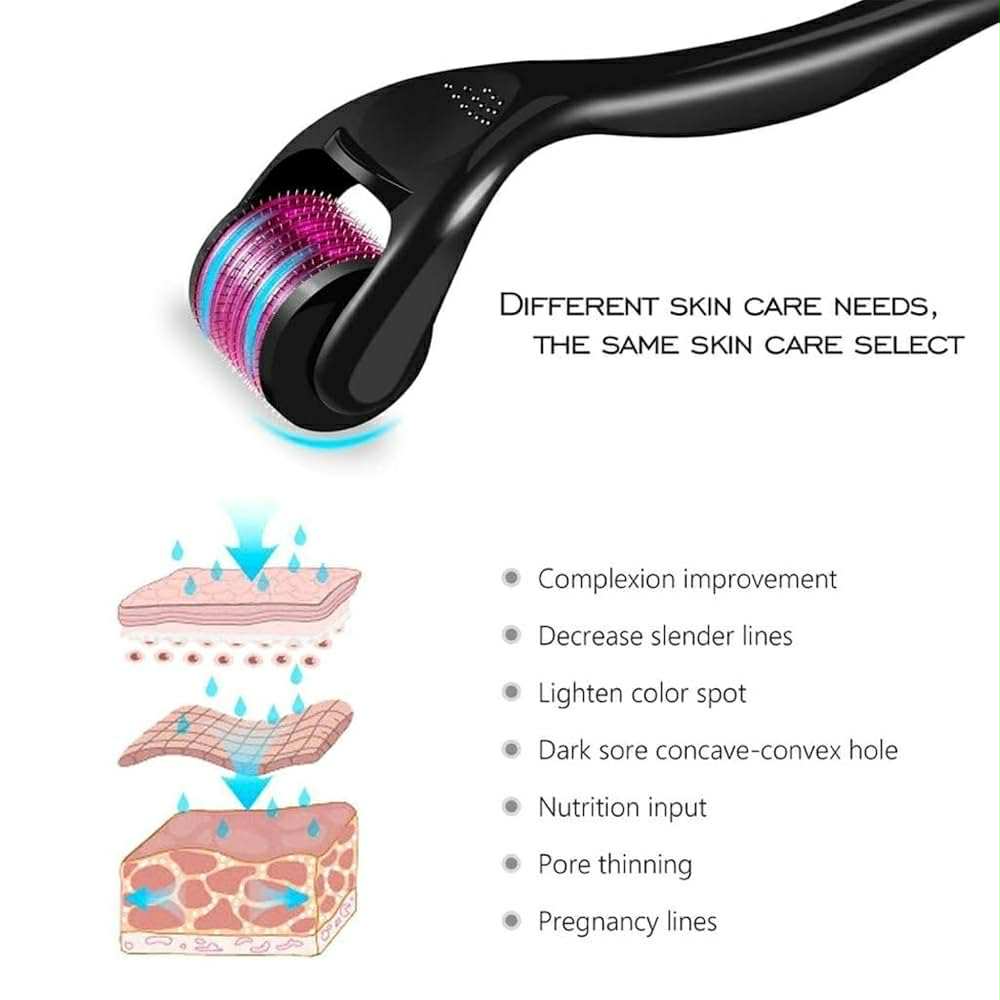Picture of Derma Roller 540 Titanium Micro Needles for Beard Growth and Hair Loss All Size Avaiable 0.5mm