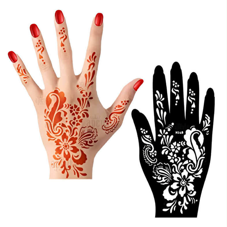 Picture of Mehedi Design Sticker for Girls, Womens & Kids - (Pack of 01 Pcs)