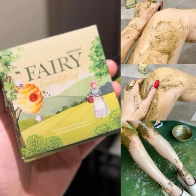 Picture of Fairy Scrub Gluta Soap Bar Coffee Green Tea Brightening Smooth Soft Skin 50g
