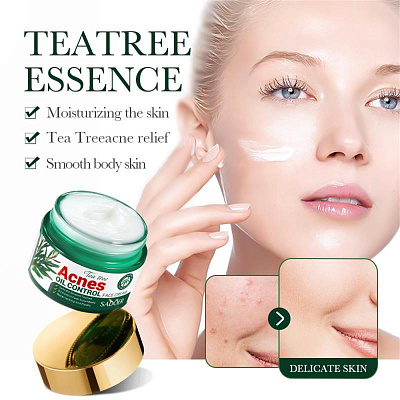 Picture of SADOER Facial Cream Acne Care Moisturizing Tea Tree Oil Acne Pimple Scar Removal Anti Acne for Face Skin Care - 50g