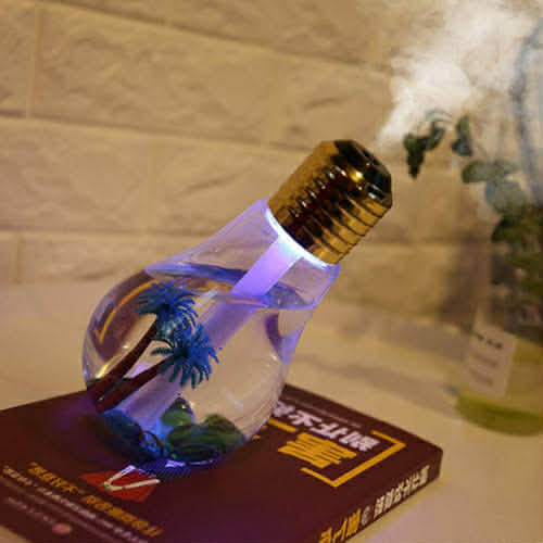 Picture of Air Humidifier Bulb With Decorative Night Light. Essential Oils Diffuser Bulb for Home, Car, Office. Desktop Light Aroma Diffuser Gift item