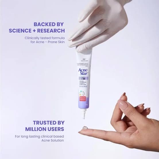 Picture of AcneStar Gel 22g Clindamycin & Nicotinamide Gel | Made in INDIA