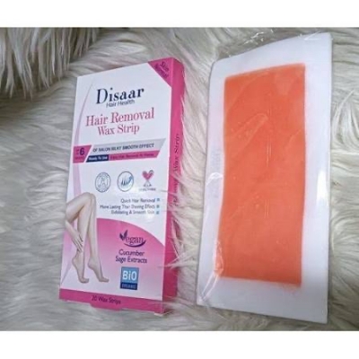 Picture of DISAAR BEAUTY Hair Removal Wax Strip Ready To Use At Home Armpit Leg Arm Bikini Area Natural Plant Extract Soothing Soft Skin 20PCS