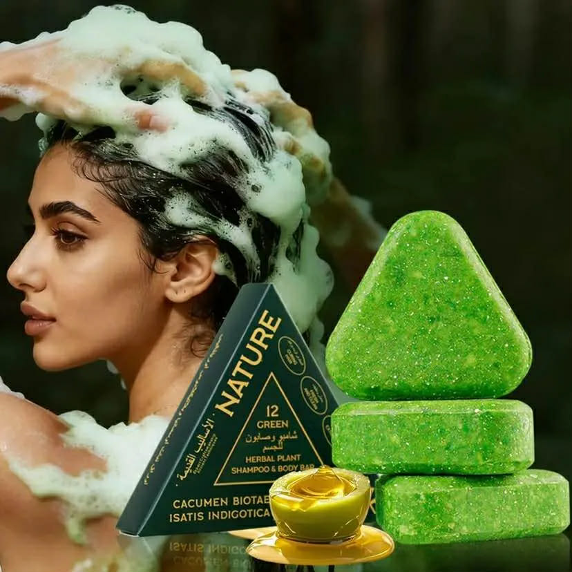Picture of Seven Nature Green Soap Shampoo Bar – Reduces Hair Fall & Strengthens Hair