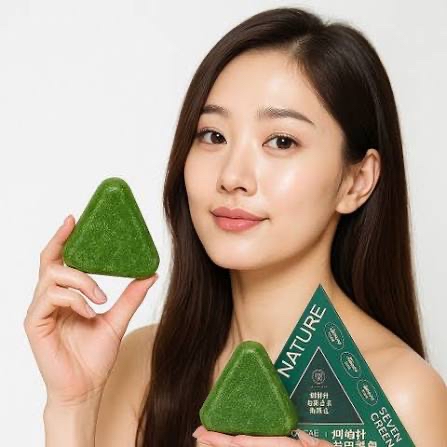 Picture of Seven Nature Green Soap Shampoo Bar – Reduces Hair Fall & Strengthens Hair