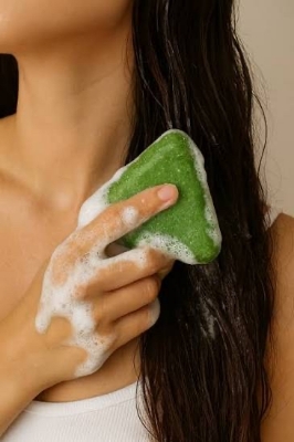 Picture of Seven Nature Green Soap Shampoo Bar – Reduces Hair Fall & Strengthens Hair