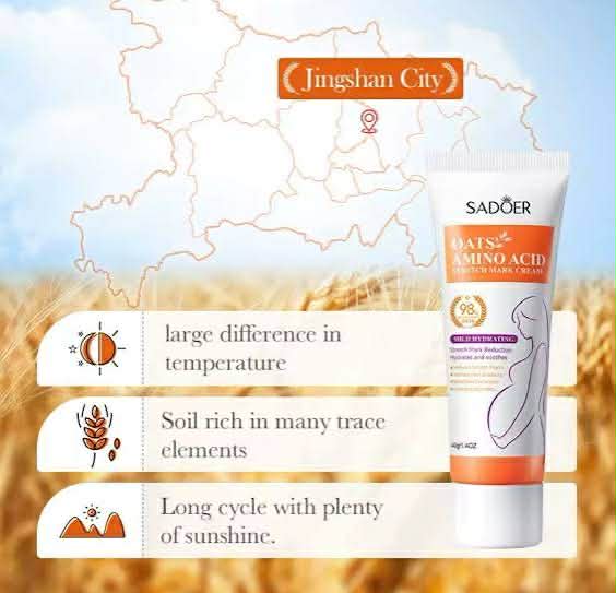 Picture of SADOER Oats & Amino Acid Stretch Mark Cream 40gm For Pregnancy Repair Scar, Hydrates and Soothes & Reduces Stretch Marks