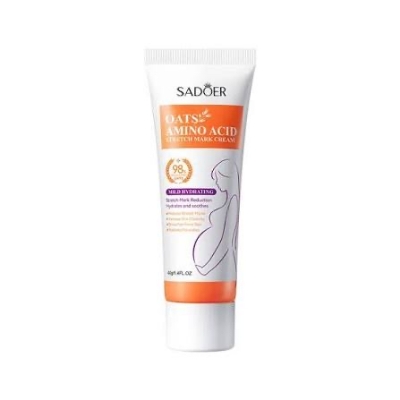 Picture of SADOER Oats & Amino Acid Stretch Mark Cream 40gm For Pregnancy Repair Scar, Hydrates and Soothes & Reduces Stretch Marks