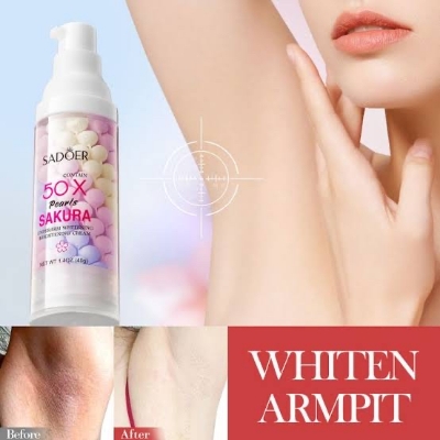 Picture of SADOER 50x Pearls Sakura Underarm Whitening Cream Body Lotion Pearl Moisturizer - 40g