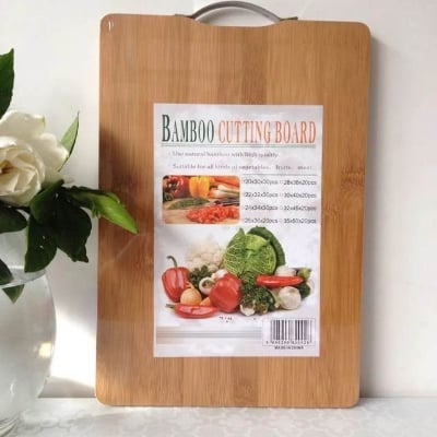 Picture of wooden cutting and choping board with handle 40*30cm - Brown