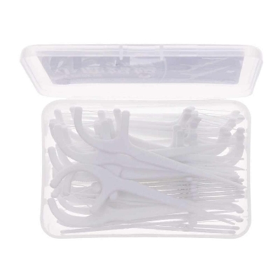 Picture of Dental Floss Interdental Brush Clean Teeth Dental Floss Stick Toothpicks Plastic Toothpick