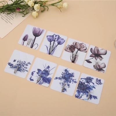 Picture of 10 Piece Strong Hanger For Kitchen Bathroom Holder Accessories Glue Hook - Multicolor