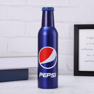 Picture of Pepsi vacuum water bottle 350 ml double layer stainless steel hot and cool - Blue