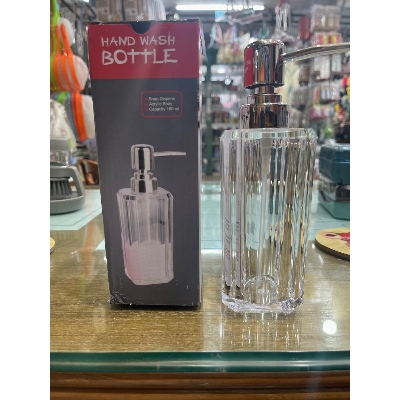Picture of Liquid hand wash bottle acrylic body capacity 180 ml soap dispenser - Clear