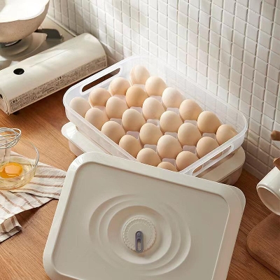 Picture of Egg storage portable preservation case home egg organiser box for refrigerator - Kitchen Rack - Multicolor