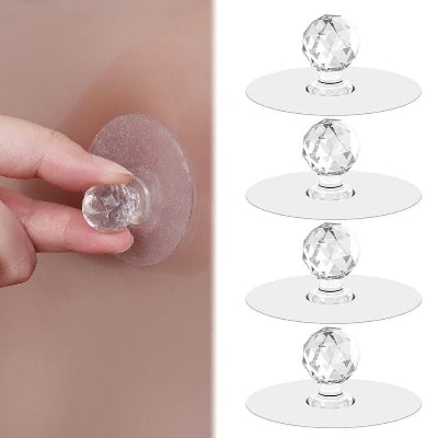Picture of Adhesive hook hi quality good quality glue 10 pcs pac made in China - Clear