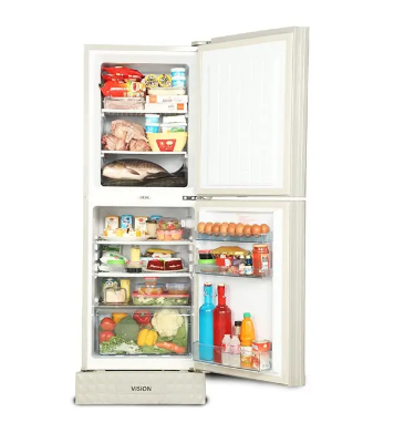 Picture of VISION Glass Door Refrigerator RE-200 Liter Jet Black Petals