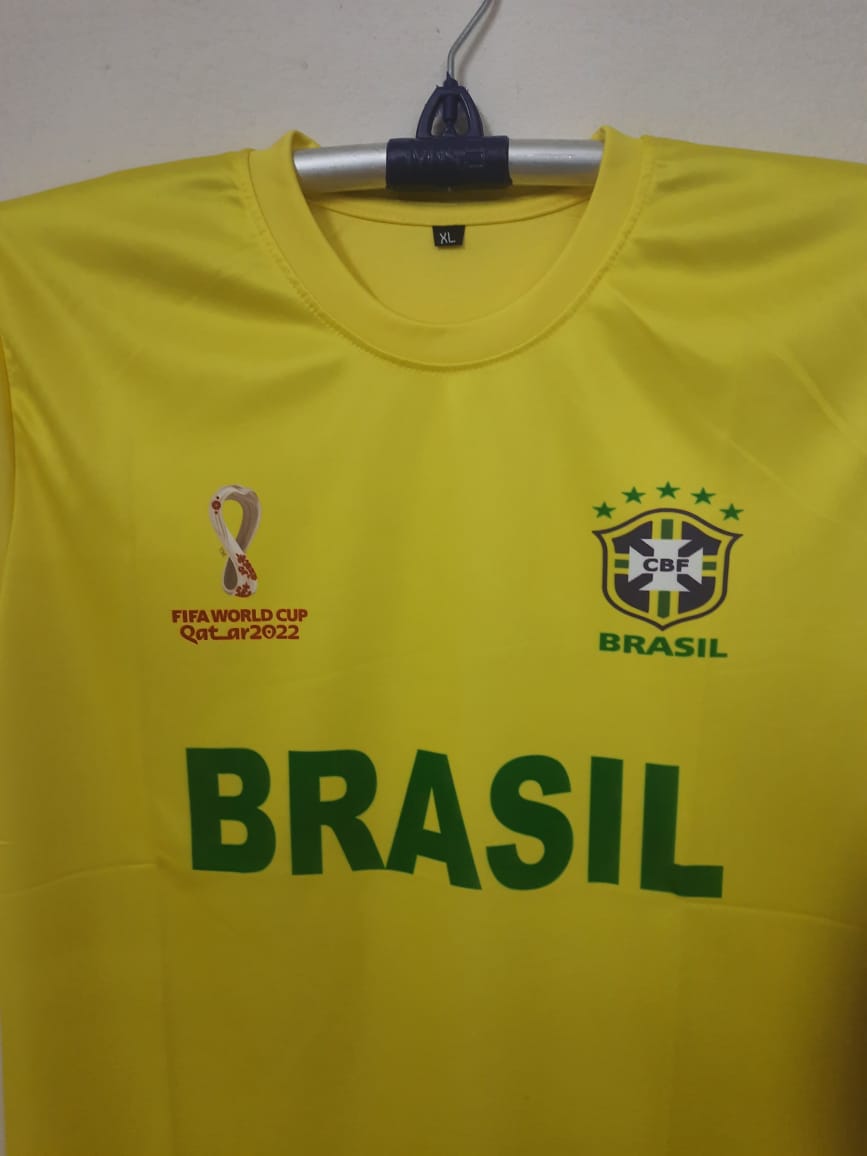 Picture of Brazil Premium Half sleeve jersey 2022(Yellow)