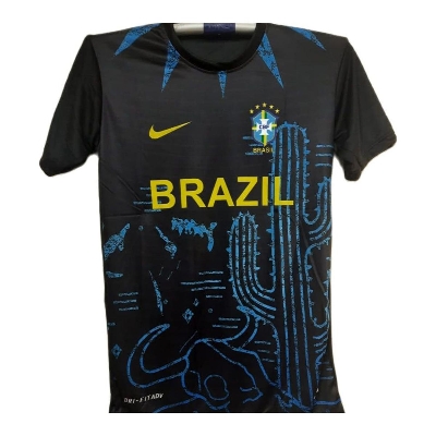 Picture of Brazil  Carousell  Black Jersey 2022 National Football Jersey Soccer Jersey(Black)