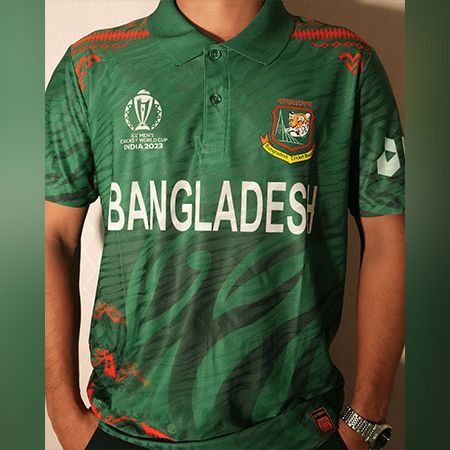 Picture of বাংলাদেশ ক্রিকেট দলের জার্সি World Cup 2023 (Embroidery) (Both Side Print), কলার জার্সি 2023-24 - bangladesh cricket jersey(Green)