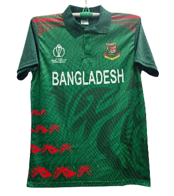 Picture of Bangladesh World Cup Cricket Team Jersey , Premium Quality Collar Jersey 2023-24(Green)