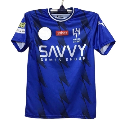 Picture of Al Hilal New Jersey Blue Kit ( Home) (Double Part Print) 2023/24 - Neymar Jersey - Football - Saudi Club(Deep Blue)