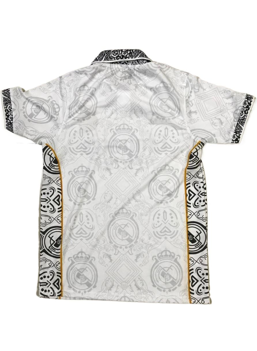 Picture of Real Madrid (With Embroidery) Premium Football Jersey Black 2024(Off White)