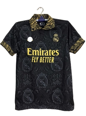 Picture of Real Madrid (With Embroidery) Premium Football Jersey Black 2023/24 - Golden