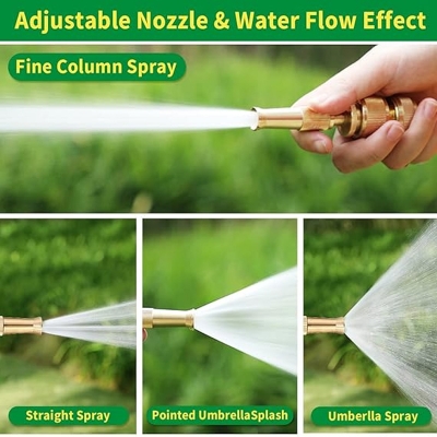 Picture of High Pressure Water Gun 3/8 size Household Pure Copper Direct Spray Gun Flower Watering Tool Adjustable Pressure Washer, for BIke, Car Wash