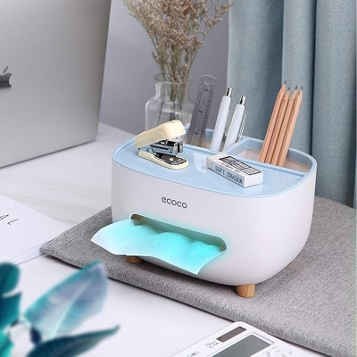 Picture of Ecoco Tissue Case & Multifunctional Desk Organizer(White)