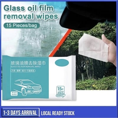 Picture of Car Oil Stain Cleaner Glass Oil Film Remover Wet Wipes Front Windshield Cleaning
