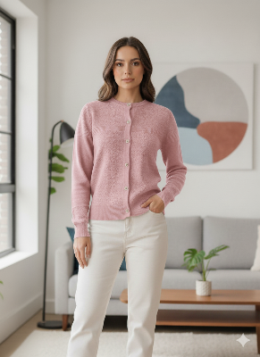 Picture of Women's Long Sleeve Sweater Open Front Cardigan Button Closer Outerwear Winter Dress Casual Solid Color Sweaters