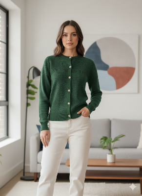 Picture of Women's Long Sleeve Sweater Open Front Cardigan Button Closer Outerwear Winter Dress Casual Solid Color Sweaters