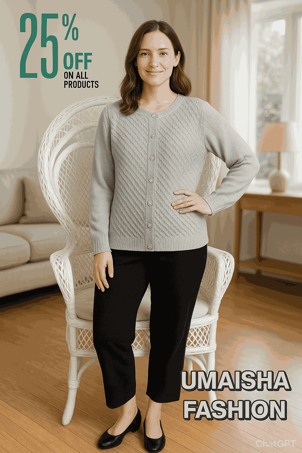 Picture of Women's Long Sleeve Cable Knit Sweater Open Front Cardigan Outerwear long Cardigans Sweaters.
