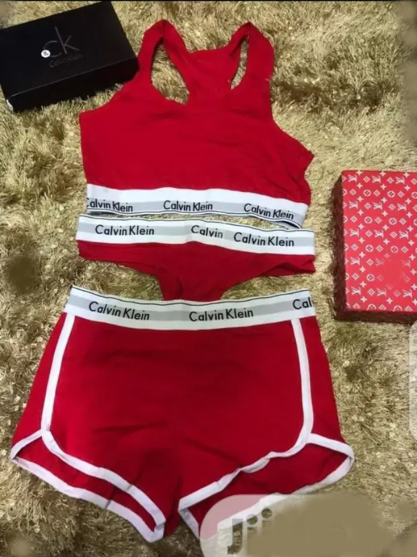 Picture of Women's Modern Cotton Thong, Short Panty and Tops 3 pcs Set