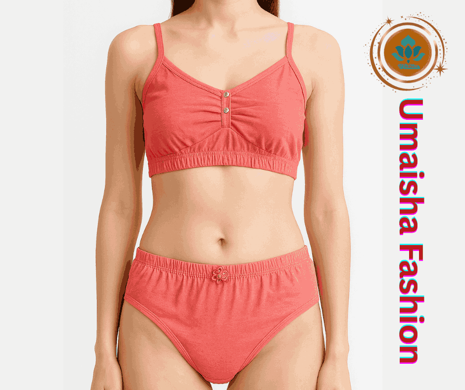 Picture of Girls Matching Underwear Set Cotton Bra and Panty. ● 📣 স্কুল/কলেজের মেয়েদের জন্য পারফেক্ট  সুতি ব্রা-প্যান্টি সেট।