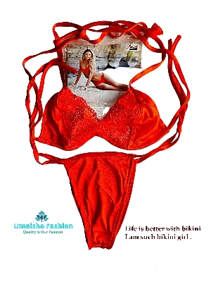 Picture of Net Bra Panty Set for Women Bikini