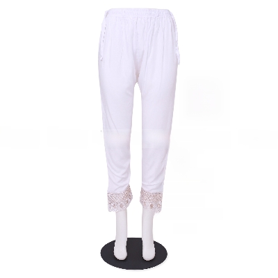 Picture of Fashionable Ladies Salwar Bottom Lace Jeggings Pant for Girls