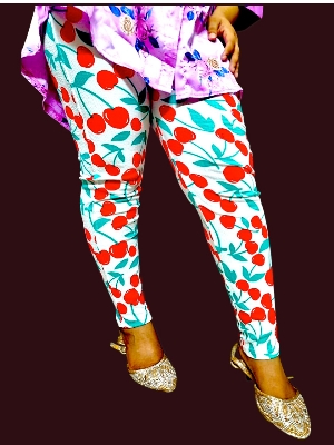 Picture of Female Special Comfortable Cotton Jeggings Ties Pant Jegging for Womans
