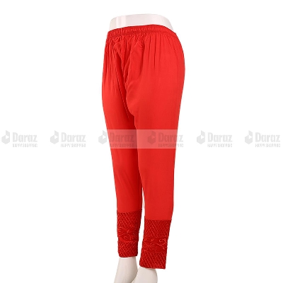 Picture of linen cotton mix lata design pyjama pant for woman