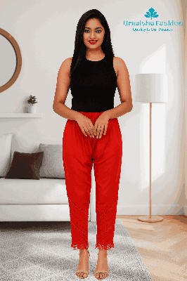 Picture of Suti Kaporer Cotton Pajama Pants for Women Solid Color. 🩵 উমাইশা ফ্যাশান – মেয়েদের প্রিমিয়াম সুতি পায়জামা 🩵