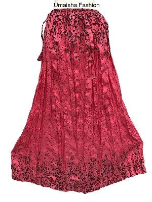 Picture of Regular Use Long Skirt For Women's Bohemian Style Print Long Maxi Skirt Boho Casual Festival Summer Beach Skirts Elastic Waist Vintage Print Skirt
