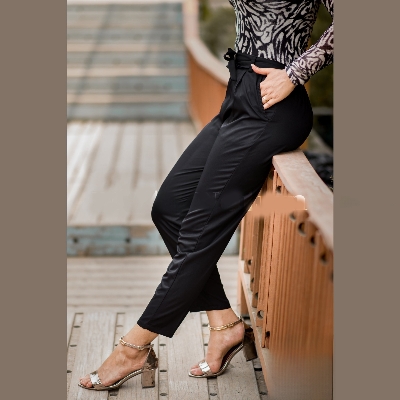 Picture of Women's Western Style Mid-Rise Formal Straight Fit Pant