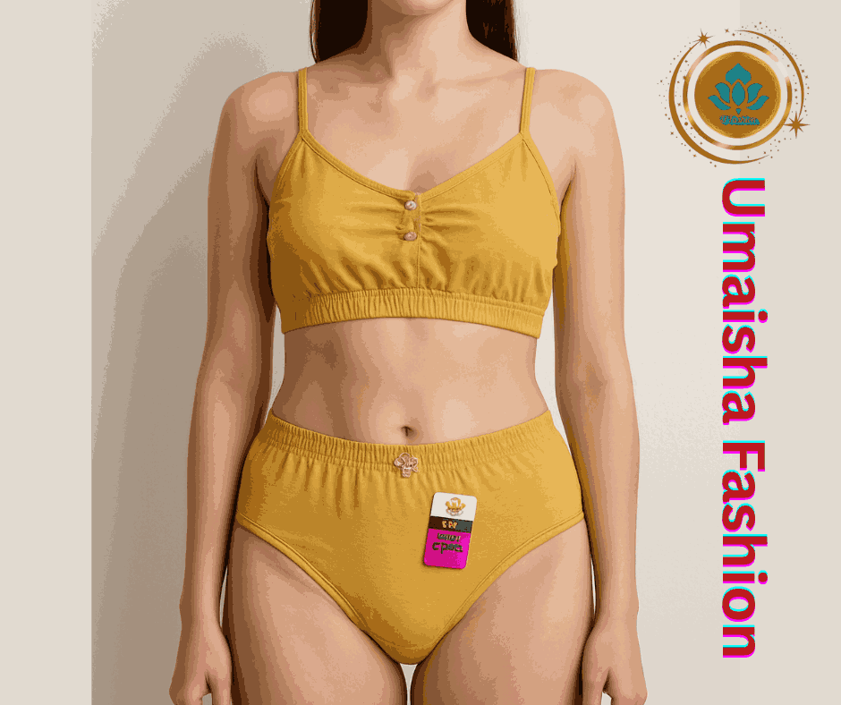Picture of Girls' Matching design Underwear Set Cotton Bra and Panty.