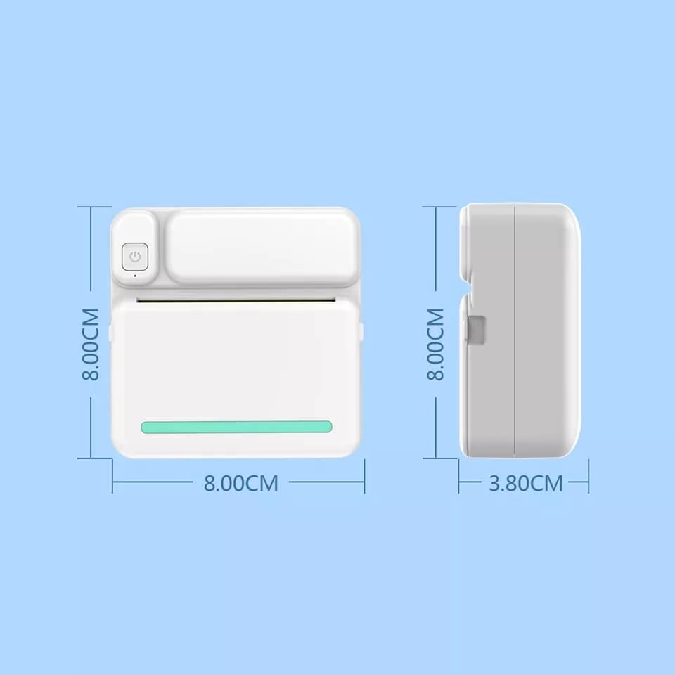 Picture of Portable Mini Printer | Compatible with iOS & Android | Wireless Bluetooth Thermal Printing | Great for Printing Text Messages, Labels, Photos, DIY Projects, Notes, and Creating Posters | Mini Pocket Printer | Ideal for Students, Teachers, and Creatives(C19)
