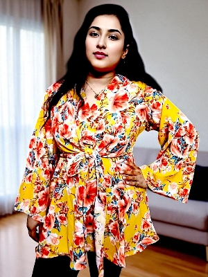 Picture of Readymade Stylish Hot Kurti Kamiz For Ladies Semi Long Pure Soft Linen one pieces ● চায়না লিনেন ফেব্রিকের ওয়ান পিস শর্ট কুর্তি (নারীদের জন্য)