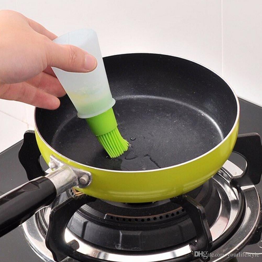 Picture of Silicone Oil Bottle Brush Baking BBQ Basting Brush(Watermelon red)