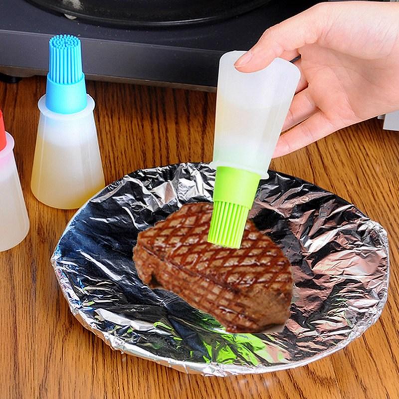 Picture of Silicone Oil Bottle Brush Baking BBQ Basting Brush(Watermelon red)